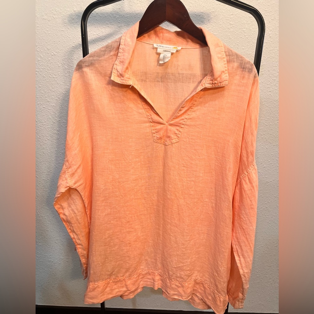 C&C California Coral V-Neck Blouse